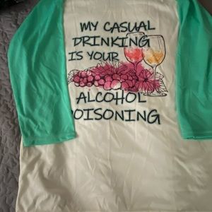 Print Baseball Style Shirt - Polyester